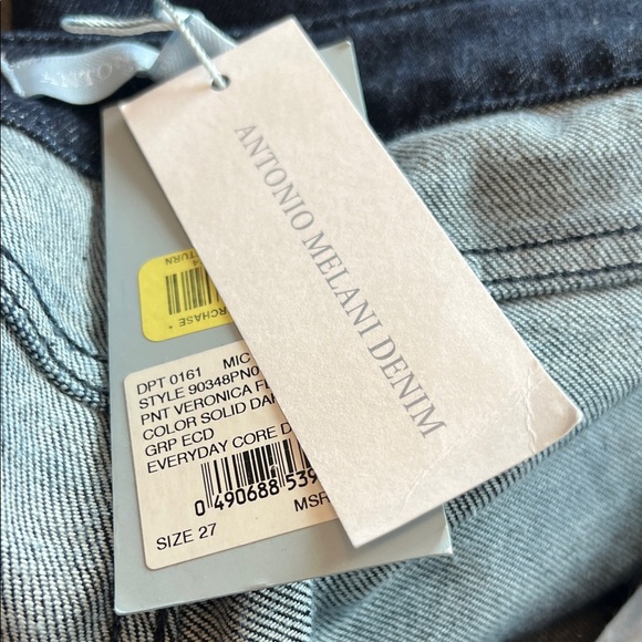 ANTONIO MELANI Dark Blue Flare Jeans - Picture 7 of 8